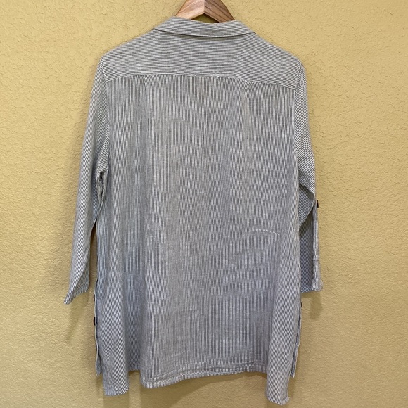 New Direction Linen 3/4 sleeve top/blouse - Picture 8 of 9